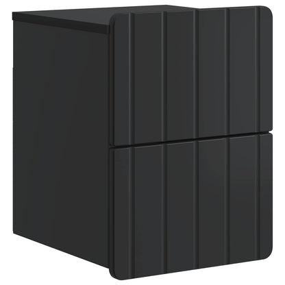 Wall-Mounted Bedside Cabinet Black 33 x 34.5 x 43 cm