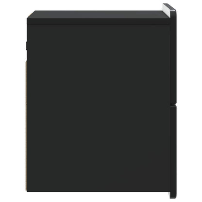 Wall-Mounted Bedside Cabinet Black 33 x 34.5 x 43 cm