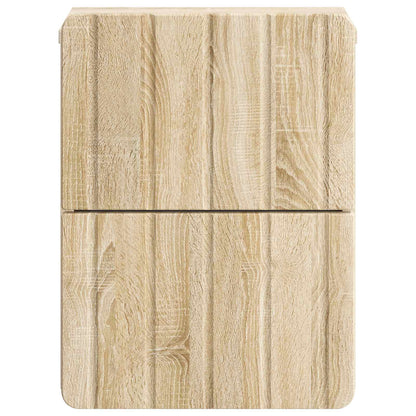 Wall-Mounted Bedside Cabinet Sonoma Oak 33 x 34.5 x 43 cm
