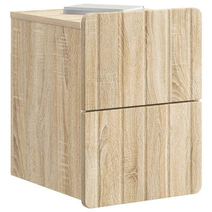 Wall-Mounted Bedside Cabinet Sonoma Oak 33 x 34.5 x 43 cm