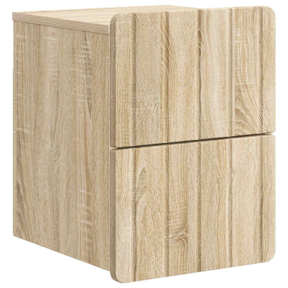 Wall-Mounted Bedside Cabinet 2 pcs Sonoma Oak 33 x 34.5 x 43 cm