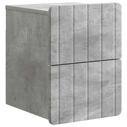 Wall-Mounted Bedside Cabinet Concrete Grey 33 x 34.5 x 43 cm
