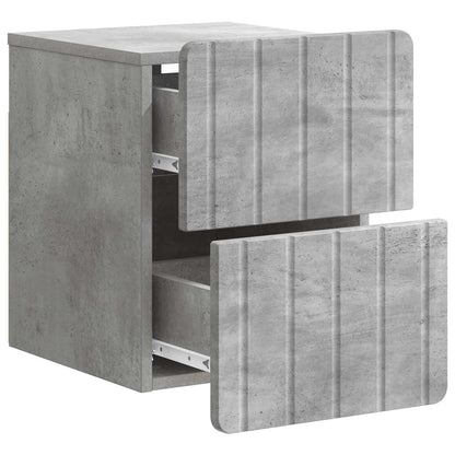Wall-Mounted Bedside Cabinet Concrete Grey 33 x 34.5 x 43 cm
