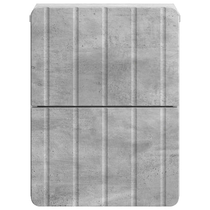Wall-Mounted Bedside Cabinet Concrete Grey 33 x 34.5 x 43 cm