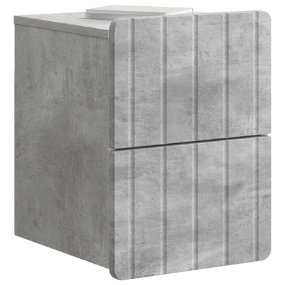 Wall-Mounted Bedside Cabinet Concrete Grey 33 x 34.5 x 43 cm