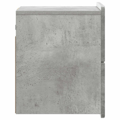 Wall-Mounted Bedside Cabinet Concrete Grey 33 x 34.5 x 43 cm