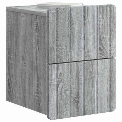 Wall-Mounted Bedside Cabinet Grey Sonoma 33 x 34.5 x 43 cm