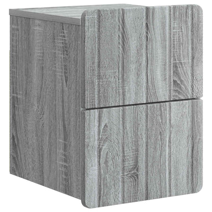 Wall-Mounted Bedside Cabinet 2 pcs Grey Sonoma Engineered Wood