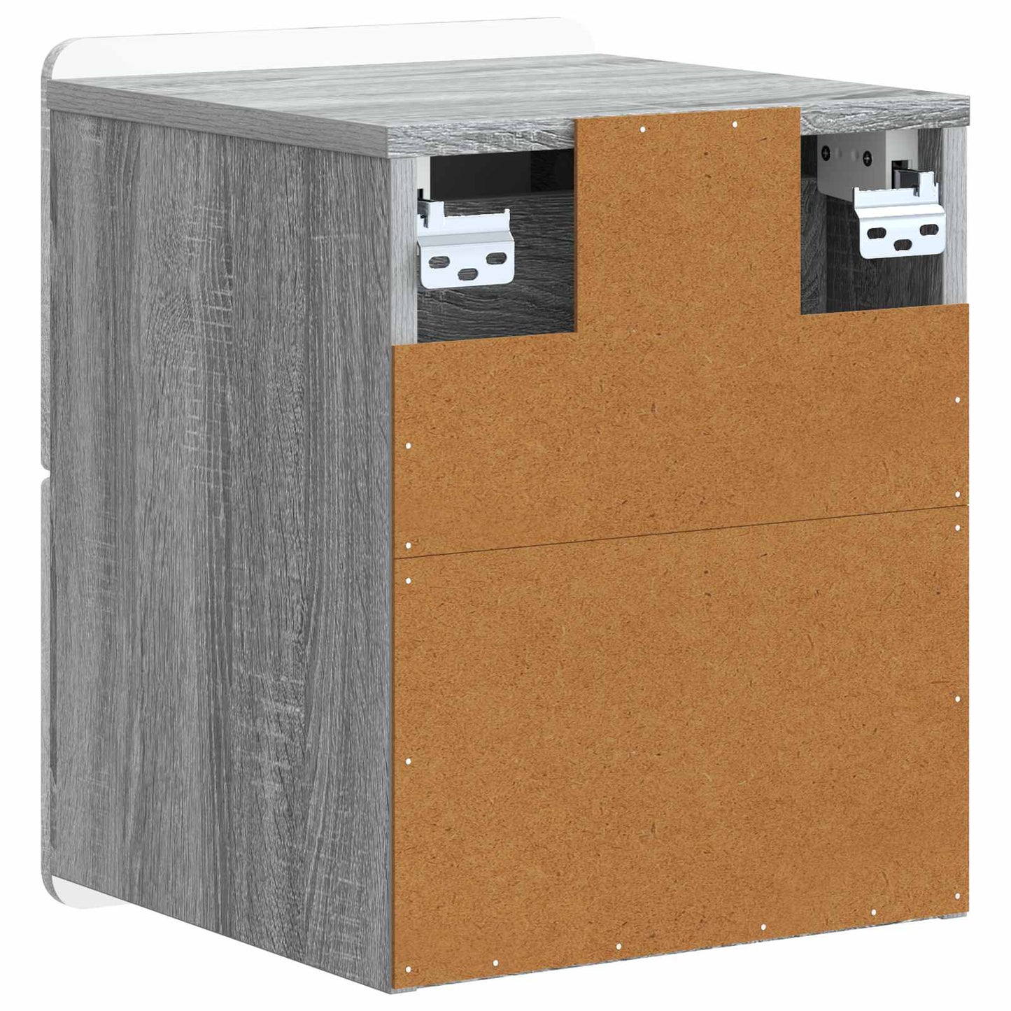 Wall-Mounted Bedside Cabinet 2 pcs Grey Sonoma Engineered Wood