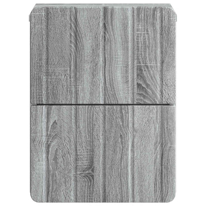 Wall-Mounted Bedside Cabinet 2 pcs Grey Sonoma Engineered Wood