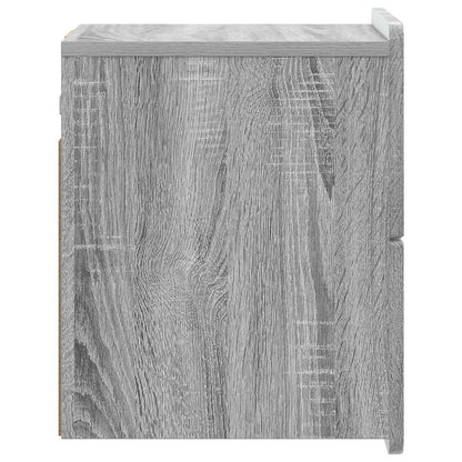 Wall-Mounted Bedside Cabinet 2 pcs Grey Sonoma Engineered Wood