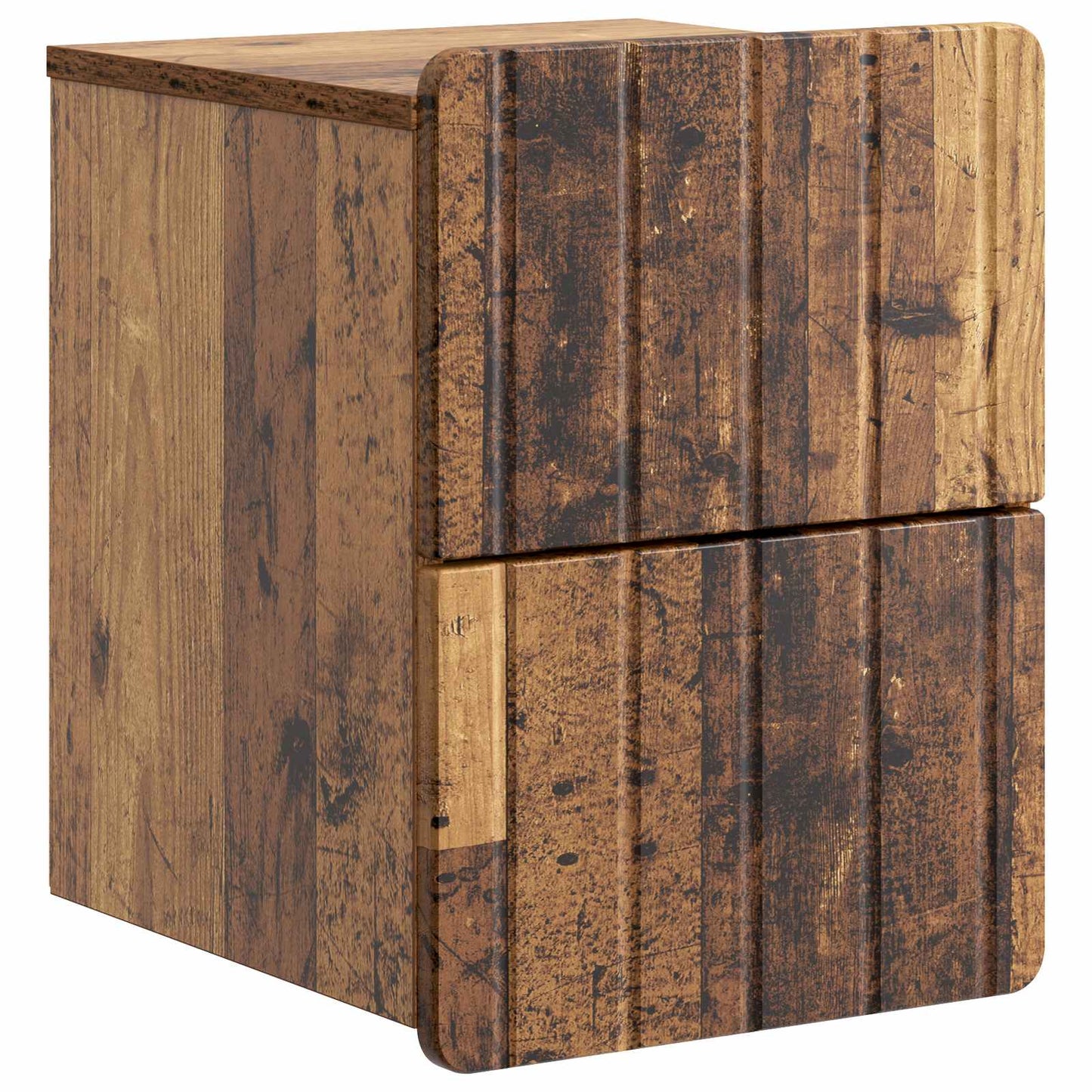 Wall-Mounted Bedside Cabinet Old Wood 33 x 34.5 x 43 cm