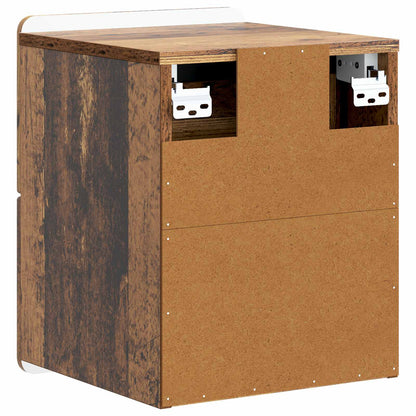 Wall-Mounted Bedside Cabinet Old Wood 33 x 34.5 x 43 cm