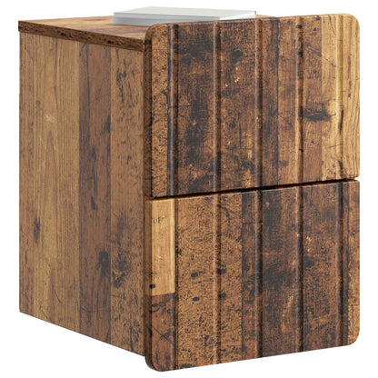 Wall-Mounted Bedside Cabinet Old Wood 33 x 34.5 x 43 cm