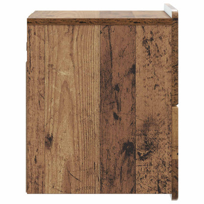 Wall-Mounted Bedside Cabinet Old Wood 33 x 34.5 x 43 cm