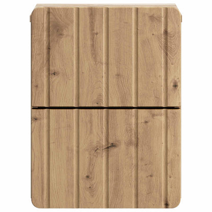 Wall-Mounted Bedside Cabinet 2 pcs Artisan Oak Engineered Wood