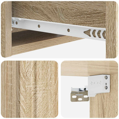 Wall-Mounted Side Table Sonoma Oak 59 x 34.5 x 17 cm