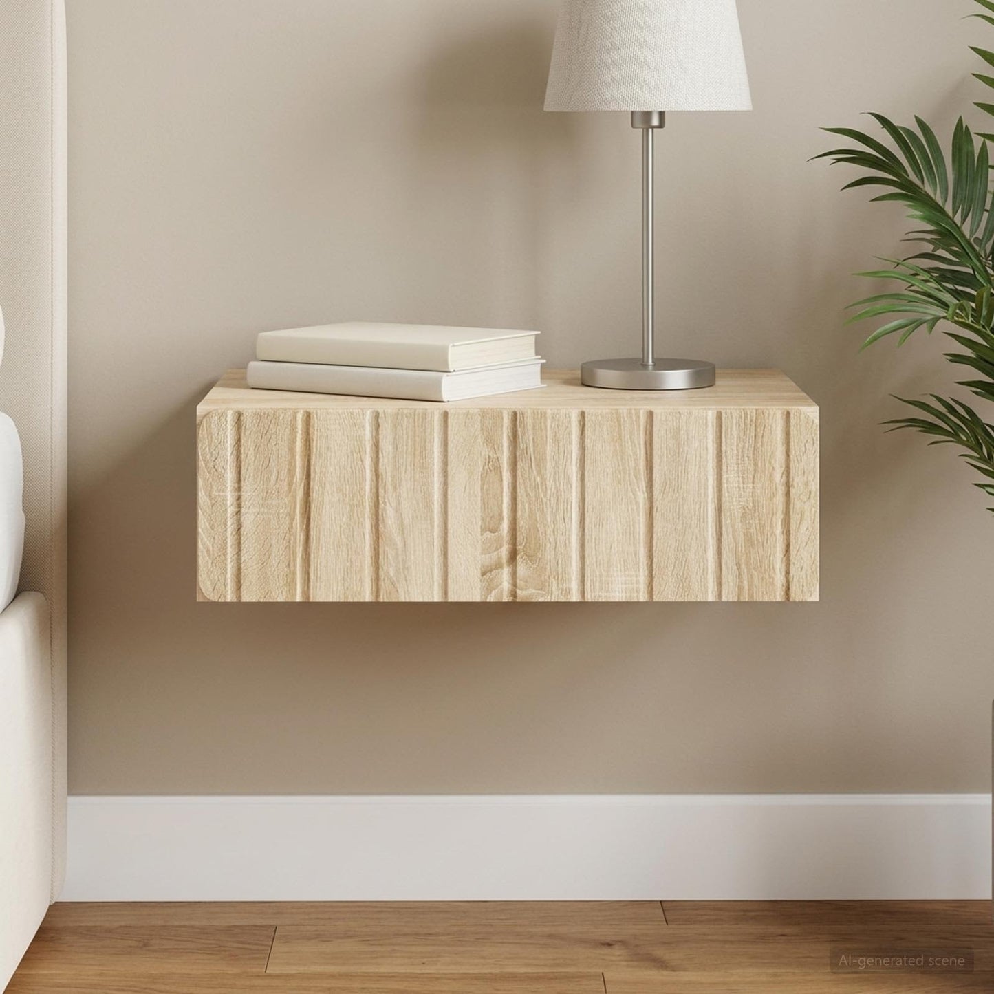 Wall-Mounted Side Table Sonoma Oak 59 x 34.5 x 17 cm