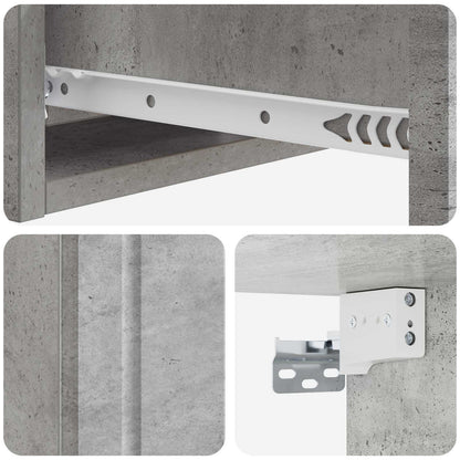 Wall-Mounted Side Table Concrete Grey 59 x 34.5 x 17 cm