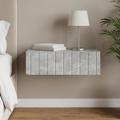 Wall-Mounted Side Table Concrete Grey 59 x 34.5 x 17 cm