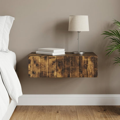 Wall-Mounted Side Table Smoked Oak 59 x 34.5 x 17 cm