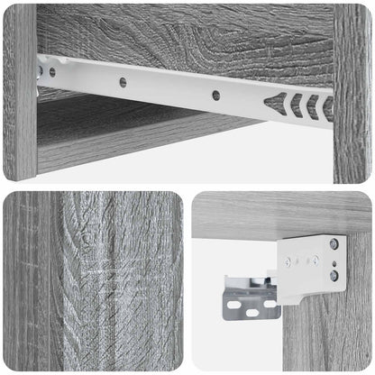 Wall-Mounted Side Table Grey Sonoma 59 x 34.5 x 17 cm