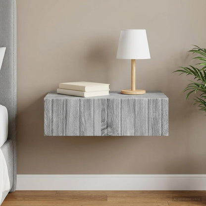 Wall-Mounted Side Table Grey Sonoma 59 x 34.5 x 17 cm