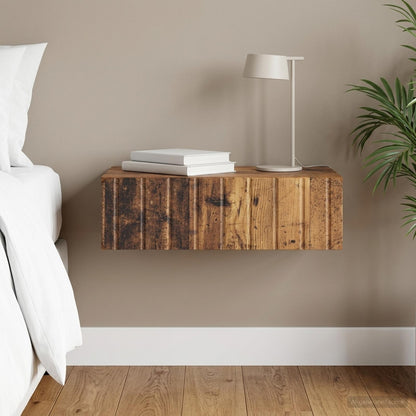 Wall-Mounted Side Table Wall-mounted Old Wood 59 x 34.5 x 17 cm