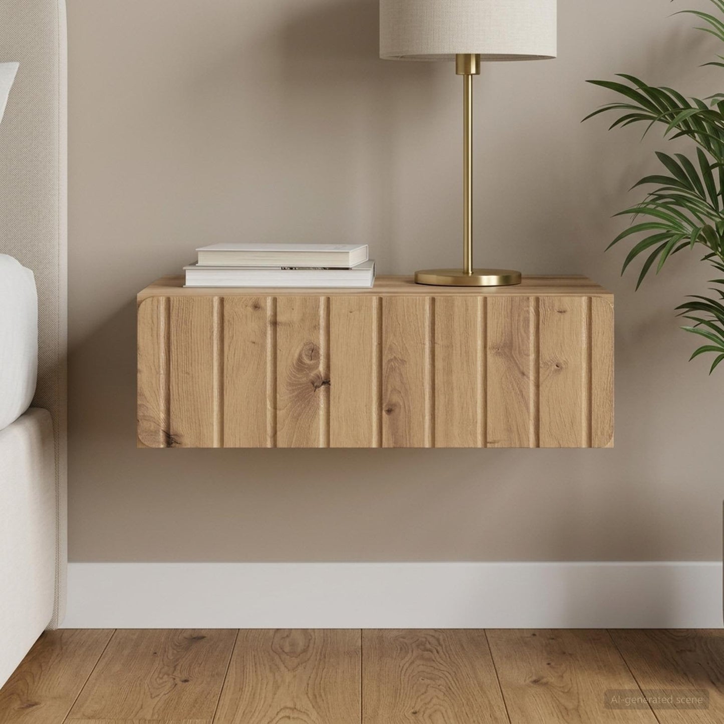 Wall-Mounted Side Table 59 x 34.5 x 17 cm Engineered Wood