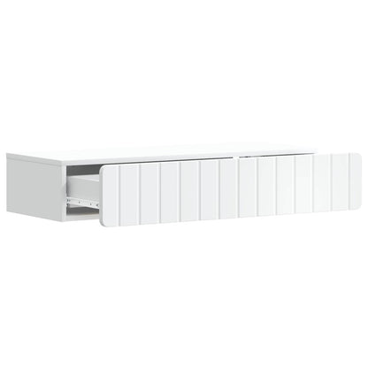 Wall-Mounted Side Table Wall-mounted White 87.5 x 34.5 x 17 cm