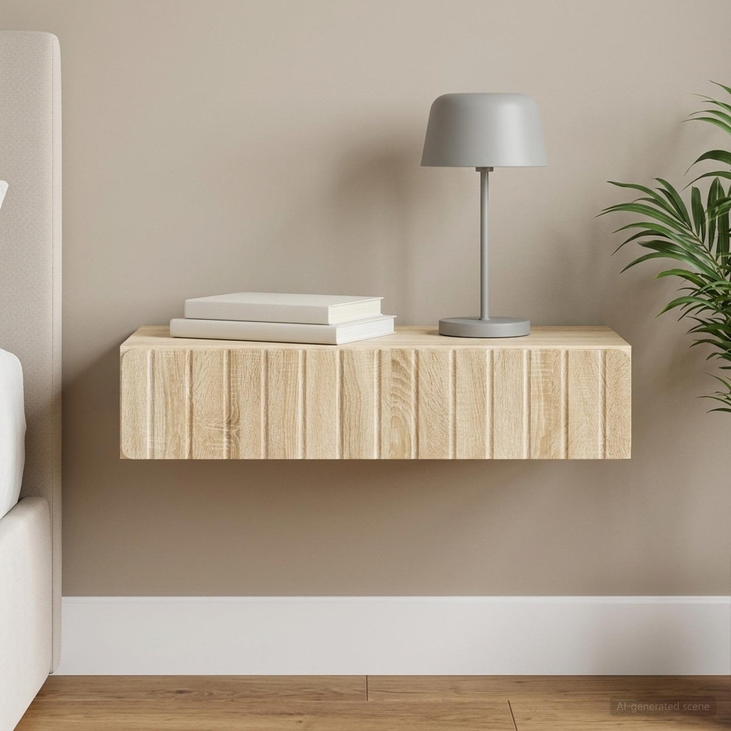 Wall-Mounted Side Table Sonoma Oak 87.5 x 34.5 x 17 cm