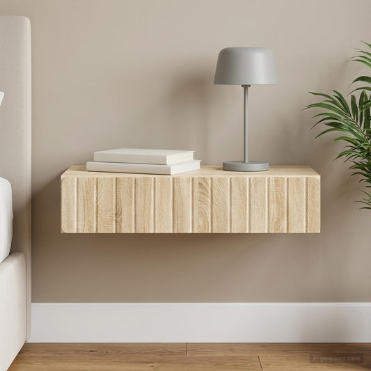 Wall-Mounted Side Table Sonoma Oak 87.5 x 34.5 x 17 cm