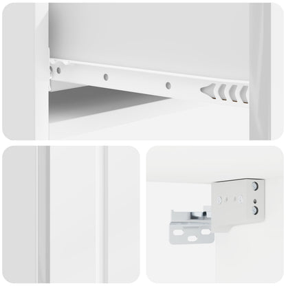 Wall-Mounted Side Table High Gloss White 87.5 x 34.5 x 17 cm