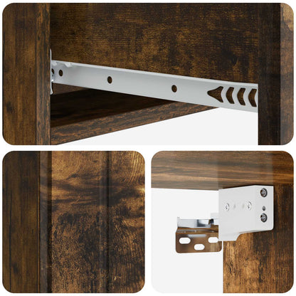 Wall-Mounted Side Table Smoked Oak 87.5 x 34.5 x 17 cm