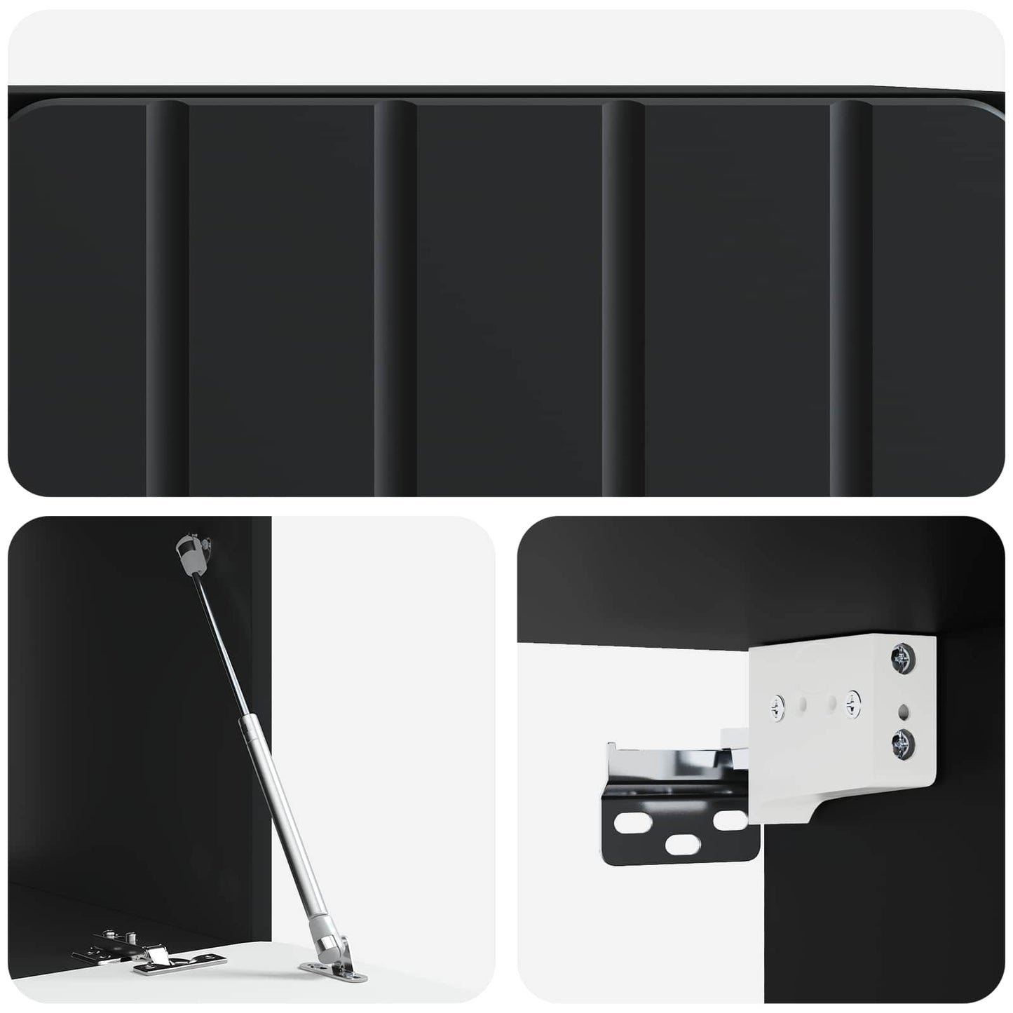 Wall-Mounted TV Cabinet 59.5 x 41 x 30 cm Black Engineered Wood