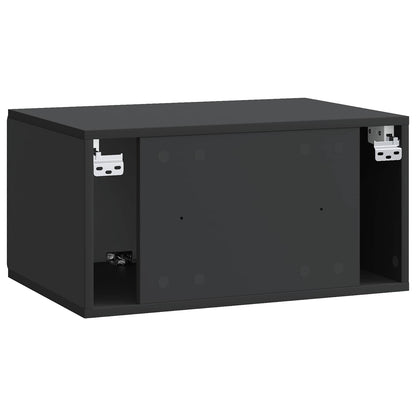 Wall-Mounted TV Cabinet 59.5 x 41 x 30 cm Black Engineered Wood
