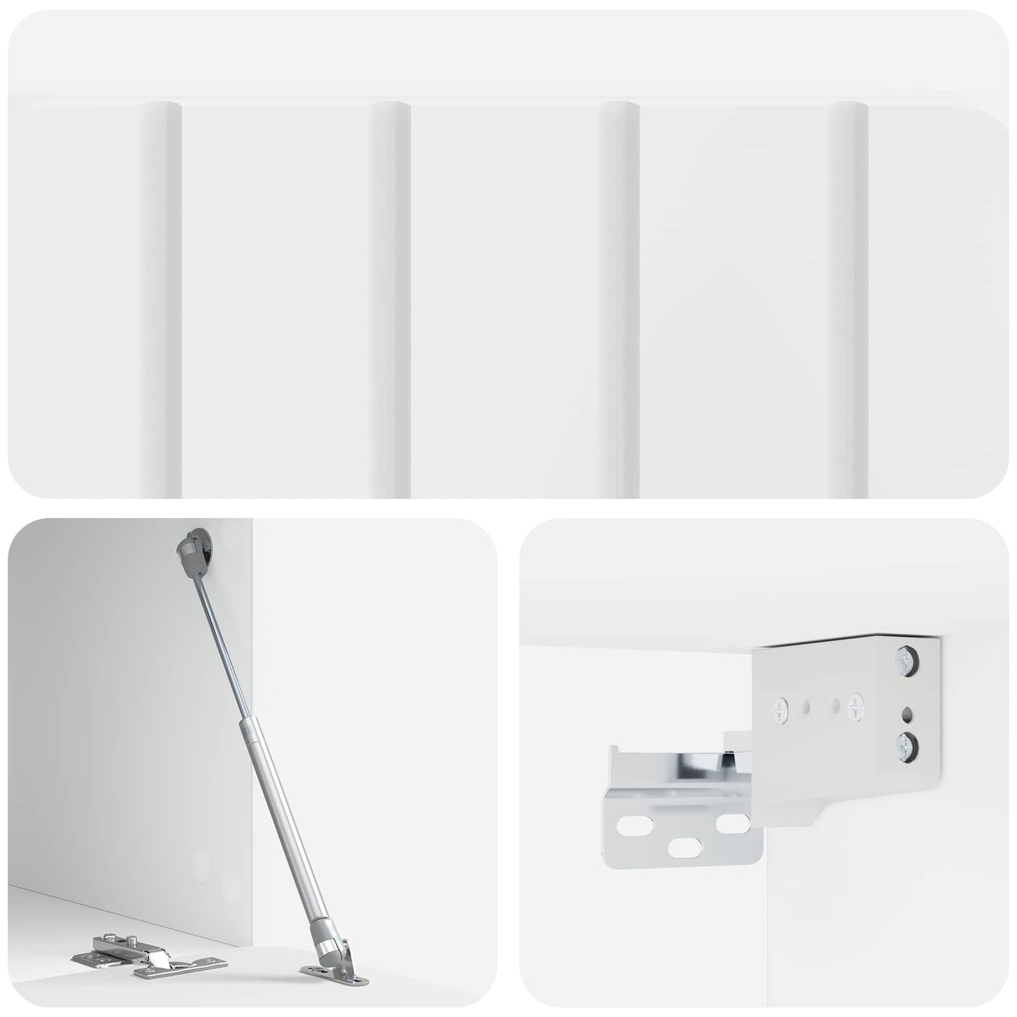 Wall-Mounted TV Cabinet 59.5 x 41 x 30 cm High Gloss White