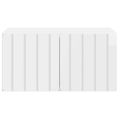 Wall-Mounted TV Cabinet 59.5 x 41 x 30 cm High Gloss White