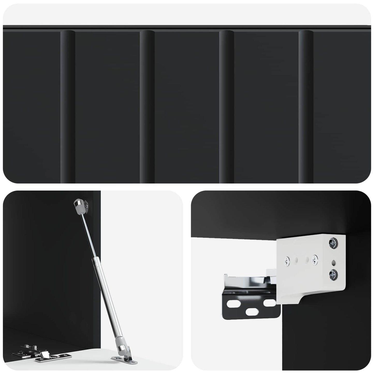 Wall-Mounted TV Cabinet 78.5 x 41 x 30 cm Black Engineered Wood