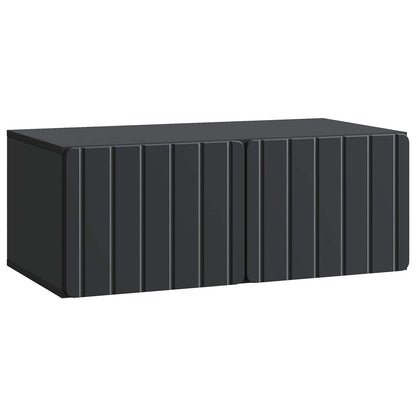Wall-Mounted TV Cabinet 78.5 x 41 x 30 cm Black Engineered Wood