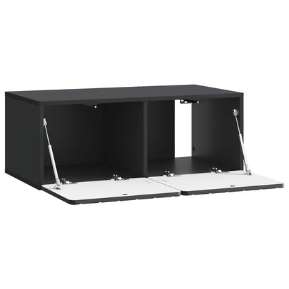 Wall-Mounted TV Cabinet 78.5 x 41 x 30 cm Black Engineered Wood