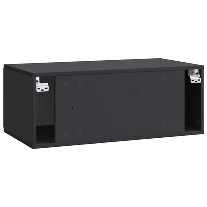 Wall-Mounted TV Cabinet 78.5 x 41 x 30 cm Black Engineered Wood