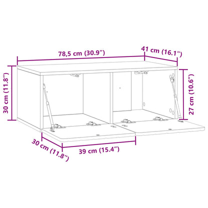 Wall-Mounted TV Cabinet 78.5 x 41 x 30 cm Sonoma Oak