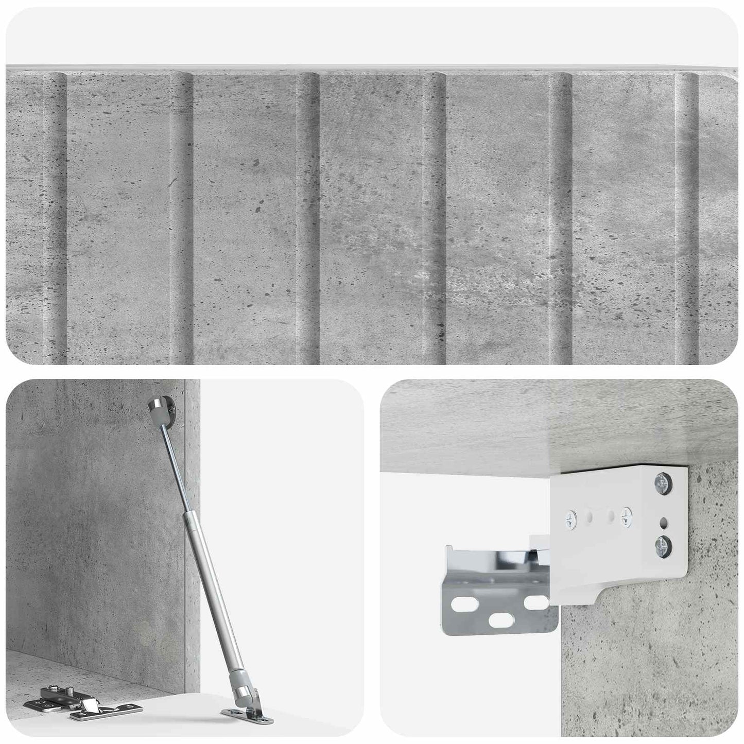 Wall-Mounted TV Cabinet 78.5 x 41 x 30 cm Concrete Grey