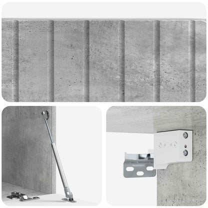 Wall-Mounted TV Cabinet 78.5 x 41 x 30 cm Concrete Grey