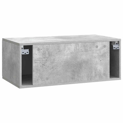 Wall-Mounted TV Cabinet 78.5 x 41 x 30 cm Concrete Grey