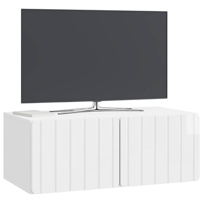 Wall-Mounted TV Cabinet 78.5 x 41 x 30 cm High Gloss White