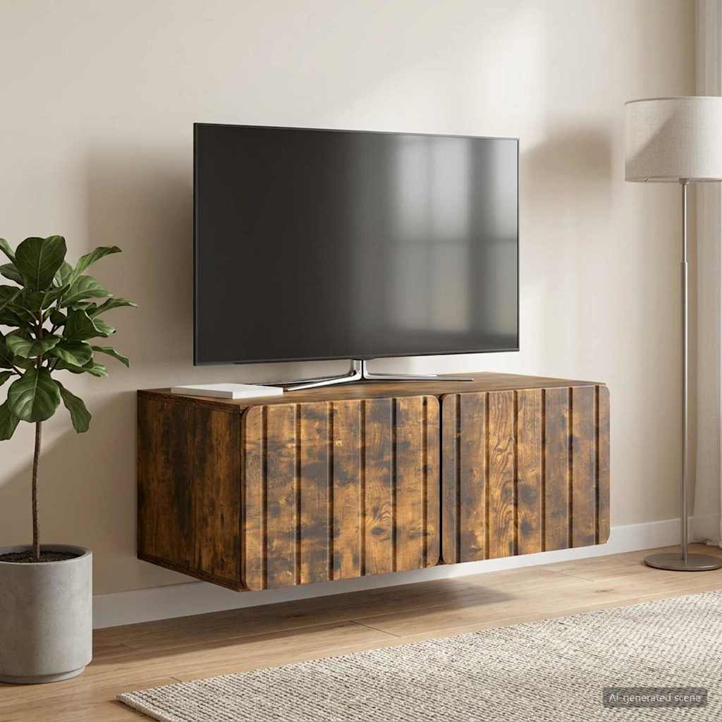 Wall-Mounted TV Cabinet 78.5 x 41 x 30 cm Smoked Oak