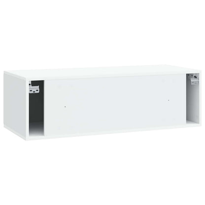 Wall-Mounted TV Cabinet 98 x 41 x 30 cm White Engineered Wood