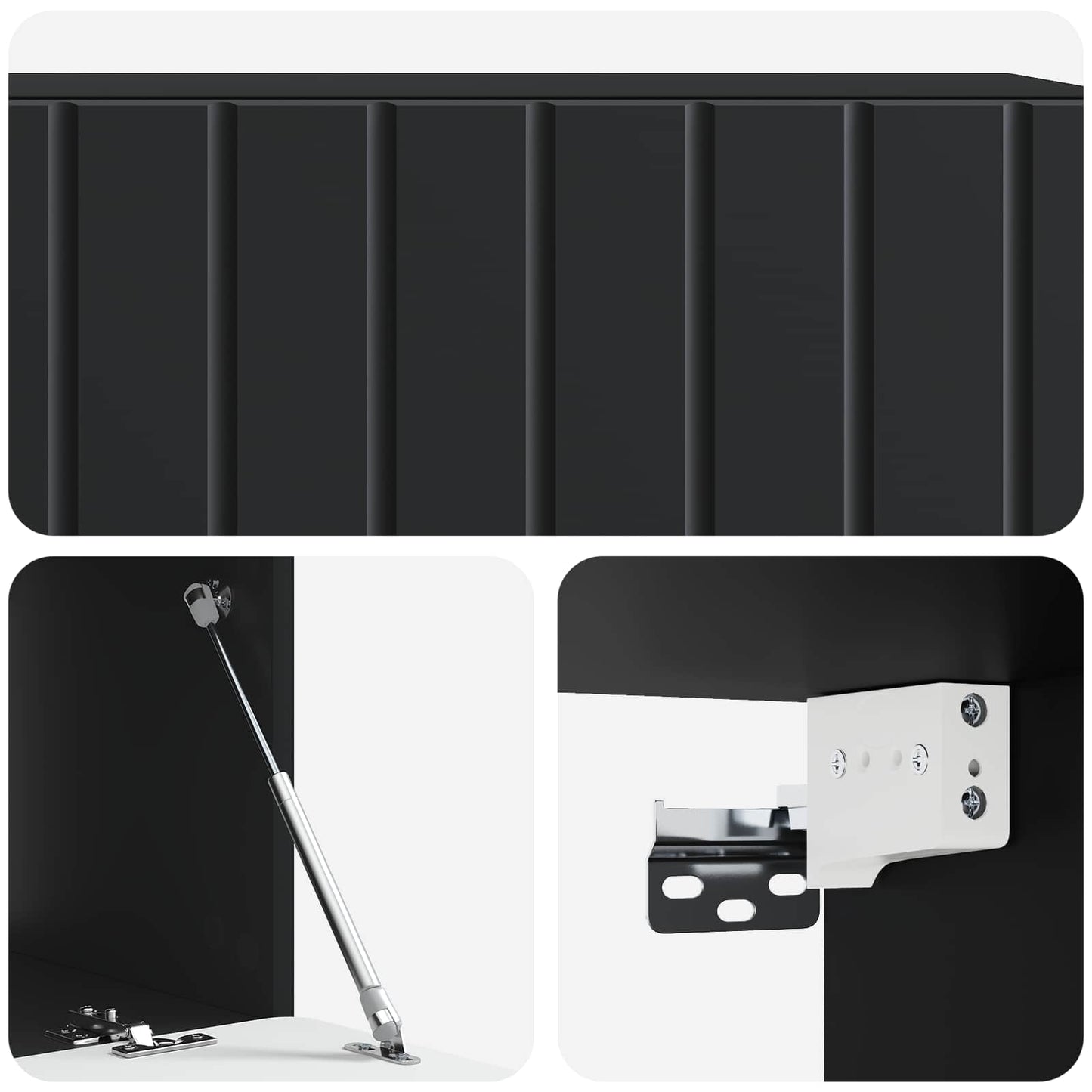 Wall-Mounted TV Cabinet 98 x 41 x 30 cm Black Engineered Wood